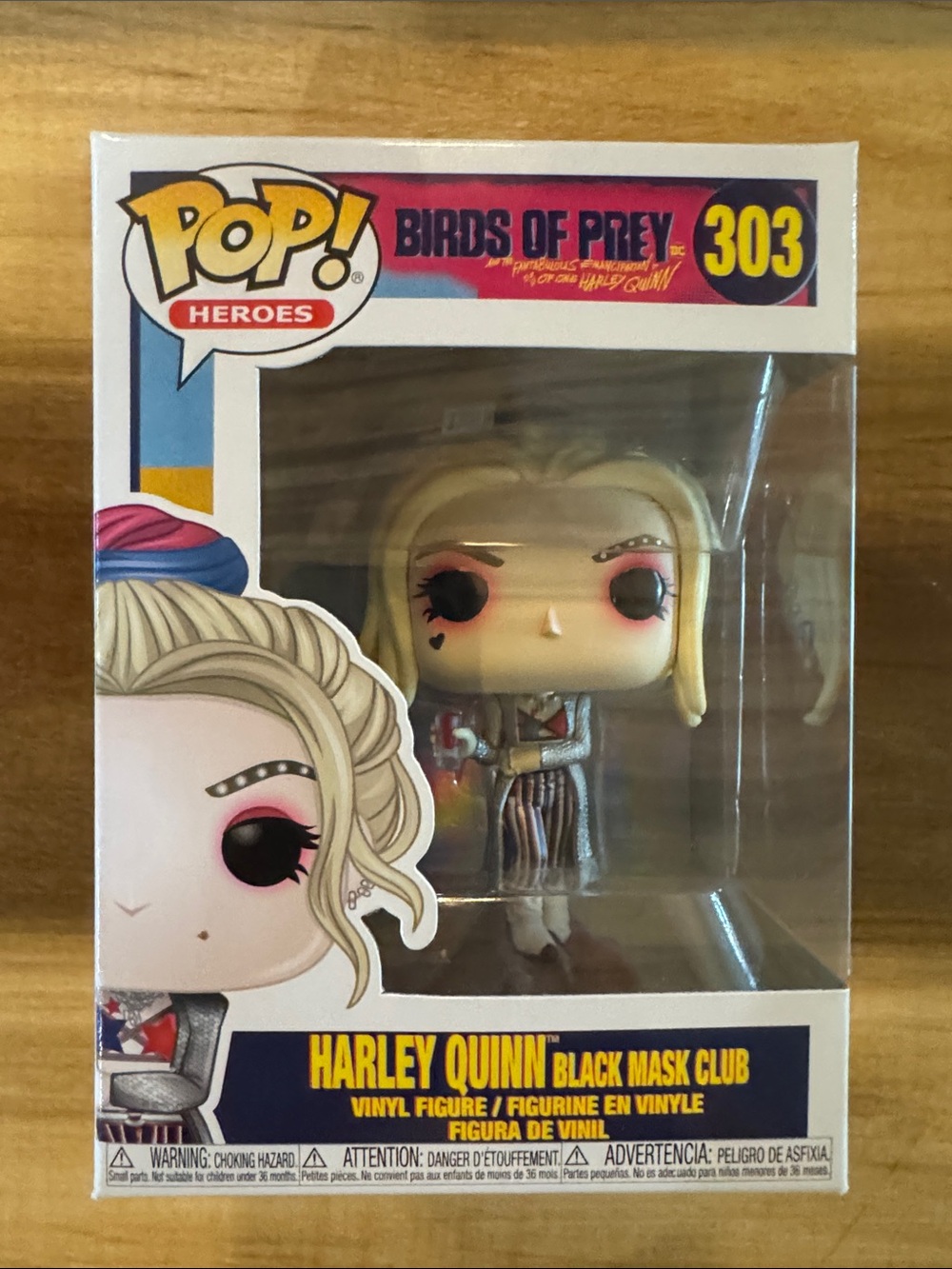 Funko Pop! Harley Quinn Black Mask Club Vinyl Figure - Pink, Black, Blonde